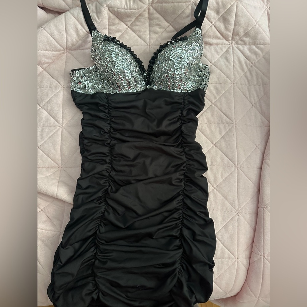 seductions rhinestone bra dress